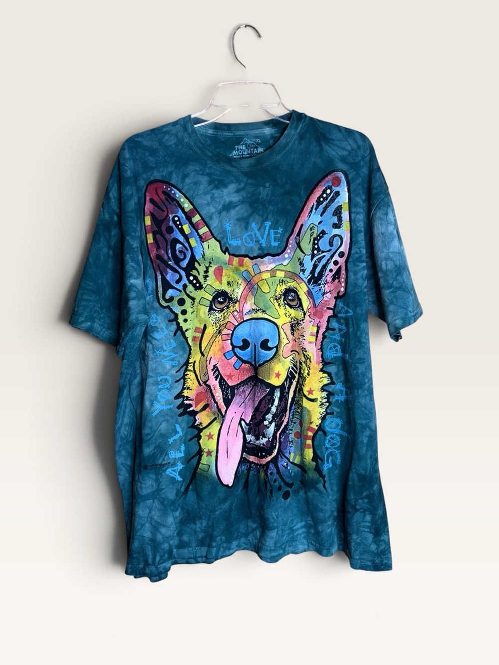The Mountain Dean Russo Love Shepherd German Shepherd Tie Dye T-Shirt XL